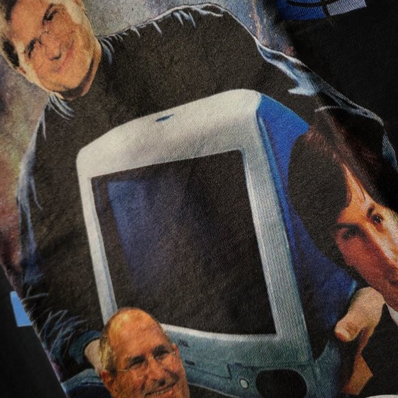 NEW Men's Med and XXL Steve Jobs Tee Shirt by Official Bootleg - Black - Picture 3 of 5
